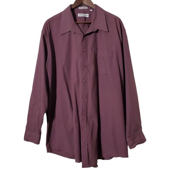 VTG Courreges Homme Shirt Size XL Red Banded Collar Single Needle Stitching Mens - Picture 1 of 10